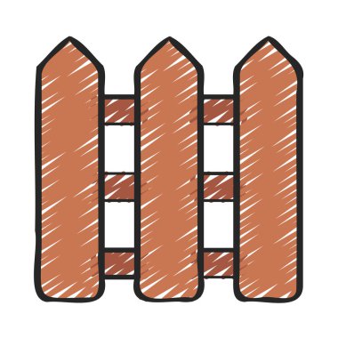  çit simgesi vektör illüstrasyonu