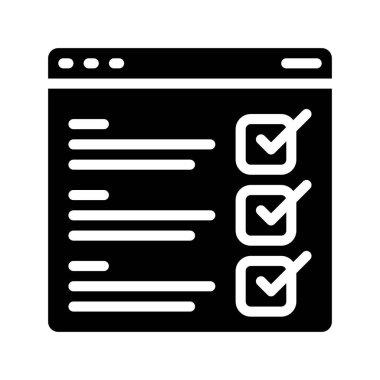 Çevrimiçi Araştırmalar simge vektör illüstrasyon tasarımı