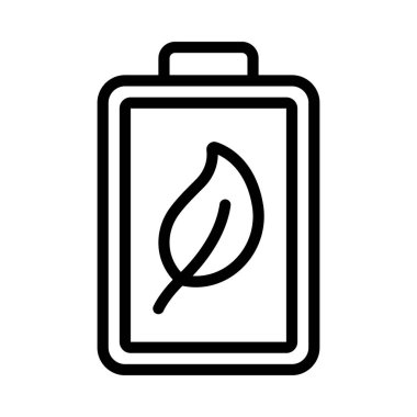 Eko Batarya ağ ikon vektör çizimi