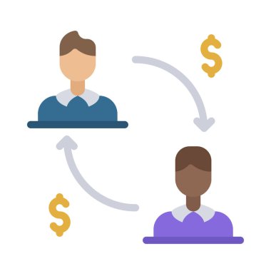 Paylaşımcı Simgesine Basit düz illüstrasyon