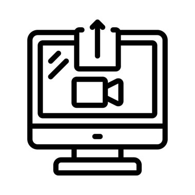 Video Aktarma Programı simgesi, vektör illüstrasyonu basit tasarım