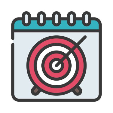 Hedef web simgesi vektör illüstrasyonunu ayarla