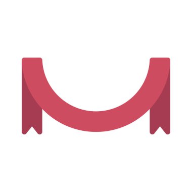 Çember Kurdele Web simgesi vektör çizimi