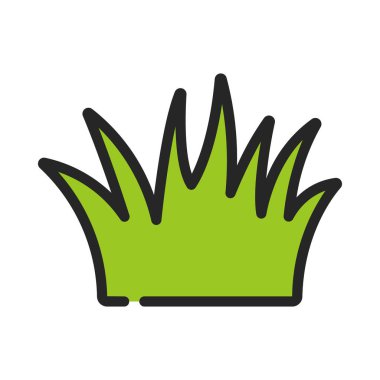 İzole edilmiş çimen simgesi. vektör çizimi tasarımı