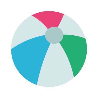 Beach Ball web simgesi vektör illüstrasyonu