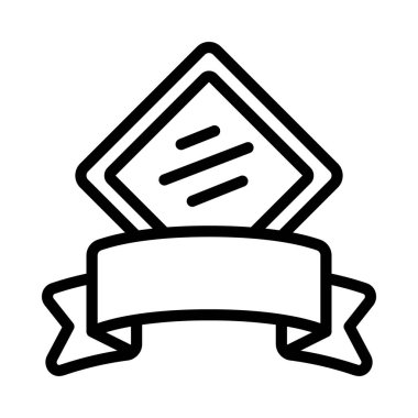 Beyaz arkaplanda Banner simgesinin vektör illüstrasyonu 