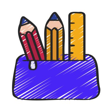 Kalem Vakası Web simgesi vektör illüstrasyonu 