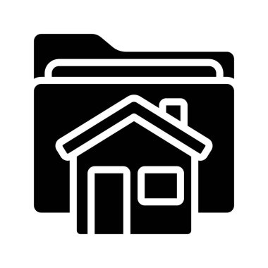 Dizin kabartma düz vektör simgesi olan ev