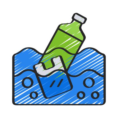 Serbest çizim çizgi film geri dönüşüm sembolü