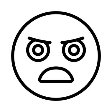 Kızgın Web simgesi vektör illüstrasyonu