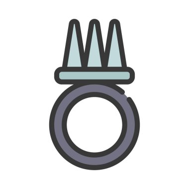 Ring Weapon Web simgesi vektör illüstrasyonu