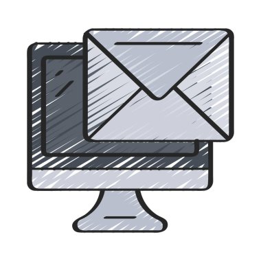 e- posta simgesi, vektör illüstrasyonu