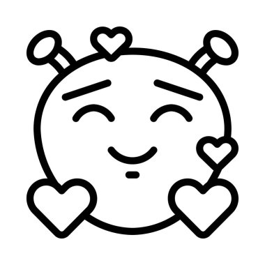 Aşk web simgesi vektör illüstrasyonunda