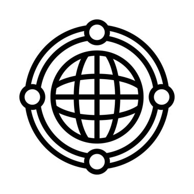 ağ simgesi, vektör illüstrasyonu basit tasarım