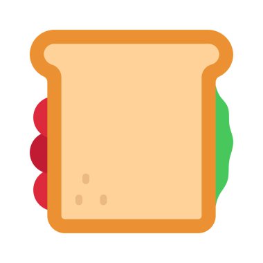 Sandviç simgesi, vektör illüstrasyonu