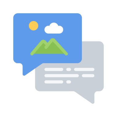 İletiler web simgesi vektör illüstrasyonu