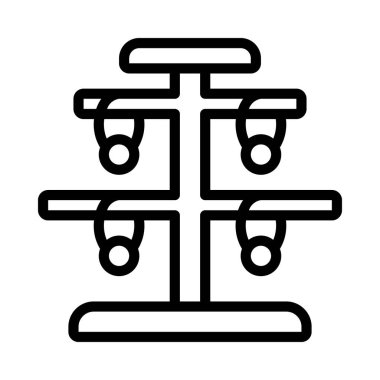 Mücevherler Düz simge, vektör illüstrasyonu 