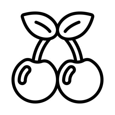 Kirazlar modern simge vektör illüstrasyon arka planı 