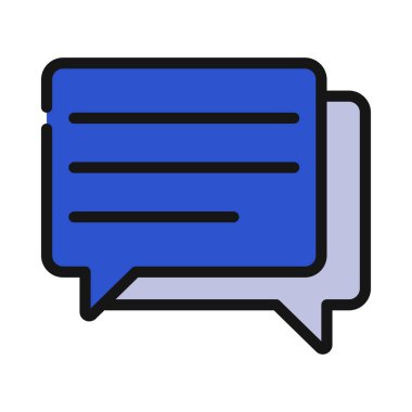 baloncuklar sohbet iletişim simgesi, vektör illüstrasyonu 