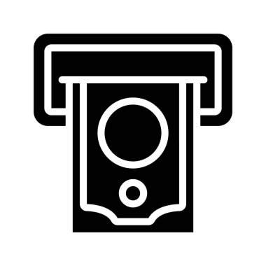 Cash web simgesi vektör illüstrasyonunu geri çek