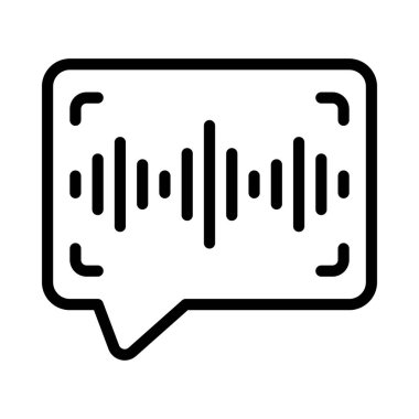 Sesli İleti Web simgesi vektör illüstrasyonu