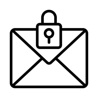 güvenli e-posta kutsal kişilerin resmi, vektör çizim