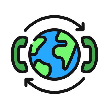 telefon çağrısı web simgesi vektör illüstrasyonu