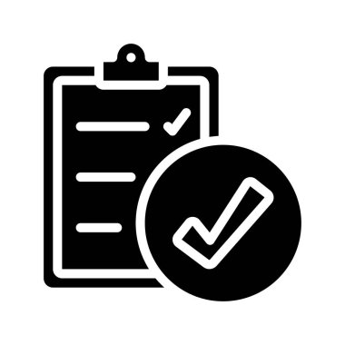 Kontrol listesi vektör simgesi tasarımı, illüstrasyon 