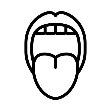 dil simgesi vektör illüstrasyon tasarımı