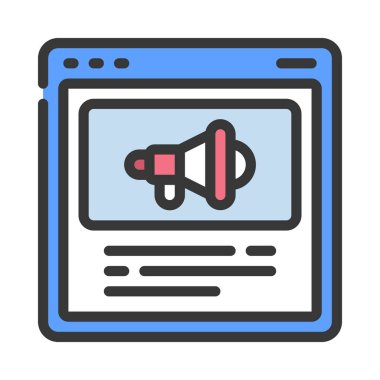 Web sitesi Ad web simgesi vektör illüstrasyonu