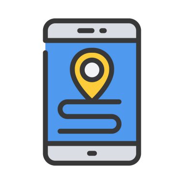 pin, konum kavramı, vektör illüstrasyonu