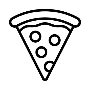 Pizza slice simgesinin beyaz arka plan üzerinde