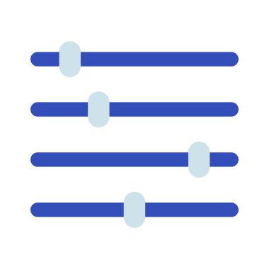 Ayarlar Slayt simgesi, vektör illüstrasyonu