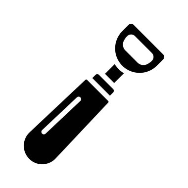 Şişe Açıcı düz simgesi, vektör illüstrasyonu 