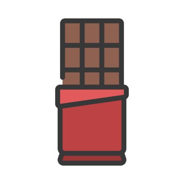 çikolata çubuğu vektör illüstrasyonu       