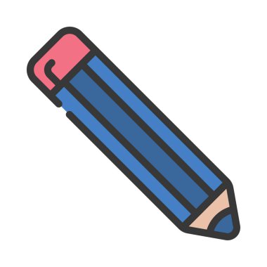 Beyaz arkaplanda kalem simgesi çizimi 