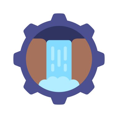 Şelale Geliştirme Web simgesi vektör çizimi