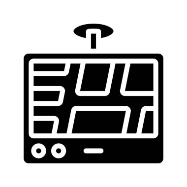 GPS Navigasyon Aygıtı simgesi, vektör illüstrasyonu       