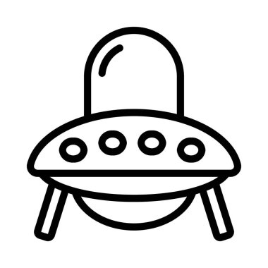 Bilim Kurgu web simgesi, vektör illüstrasyonu         