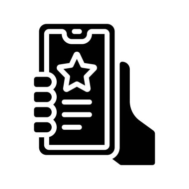 Mobil İnceleme Ağ ikonu vektör çizimi