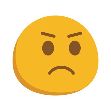 Sinirli ifade beyaz üzerine izole edilmiş             