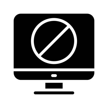 Bilgisayar simgesi yok, vektör illüstrasyonu 