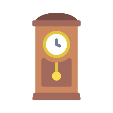 Eski saatin vektör illüstrasyonu modern simge            