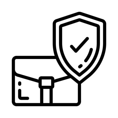 Güvenli İş Web simgesi vektör illüstrasyonu