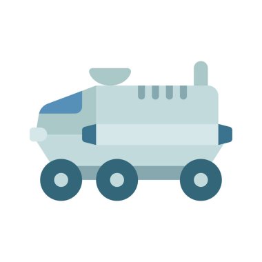 Mars Aracı Web simgesi vektör illüstrasyonu