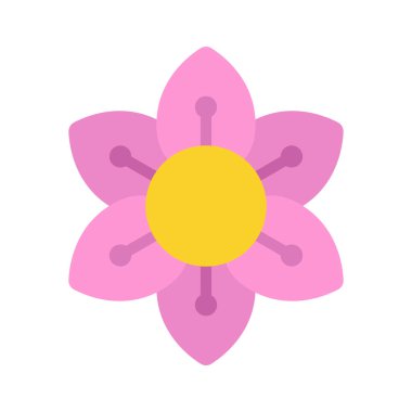  çiçek simgesi, vektör illüstrasyonuName 