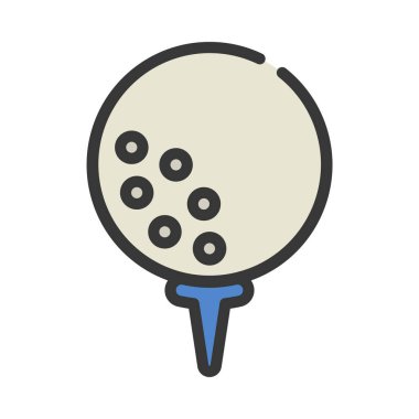 Teed Ball web simgesi vektör çizimi