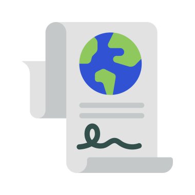 Çevre Politikası Web simgesi vektör illüstrasyonu