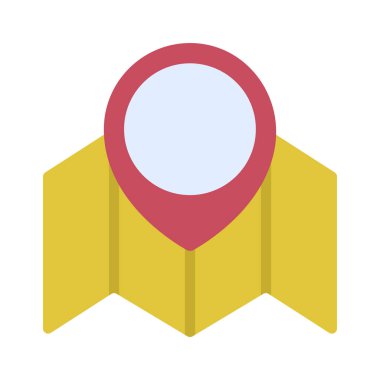 harita pin web simgesi vektör illüstrasyonu