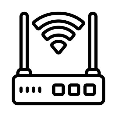 Internet yönlendirici vektör simgesi 